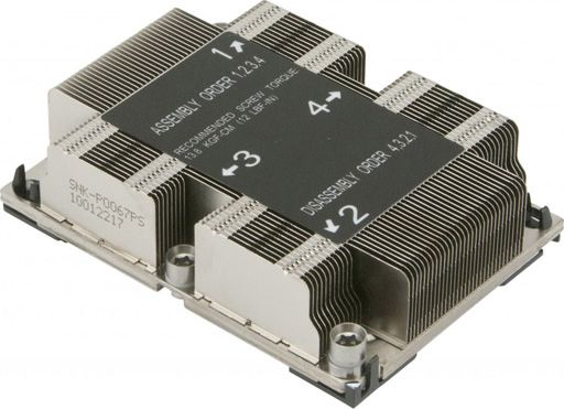 Chlodzenie CPU SuperMicro SNK-P0067PSW 1U procesora dzesētājs, ventilators