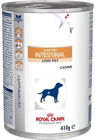 Royal Canin PIES 410g PUSZKA GASTRO INTESTINAL LOW FAT VAT008060 (9003579309452) barība suņiem