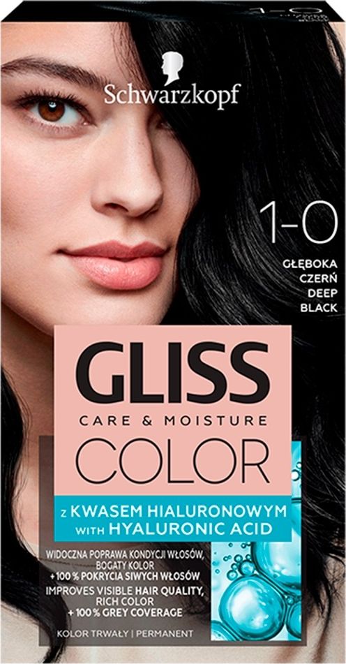 Schwarzkopf Gliss Color nr 1-0 gleboka czern 680823 (9000101260823)