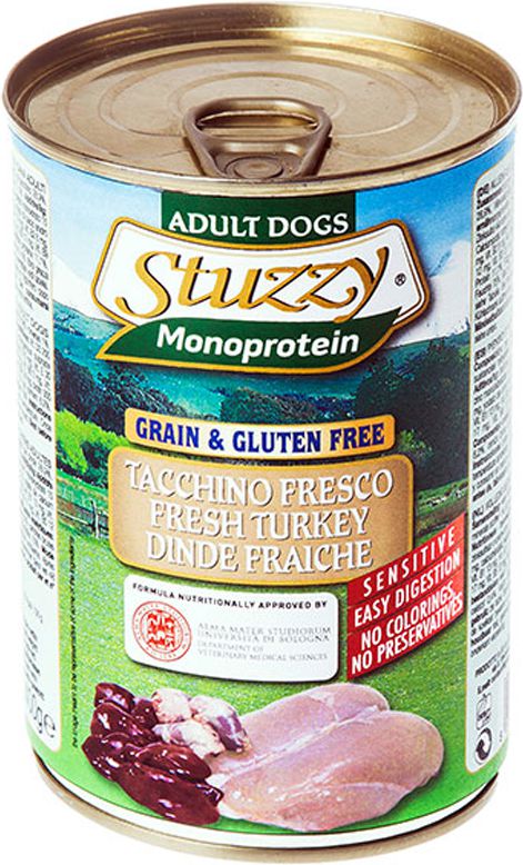 Stuzzy Stuzzy Monoprotein Indyk Puszka 400g 77509 (8005852180025) barība suņiem