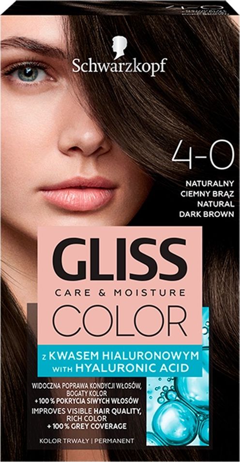 Schwarzkopf Gliss Color nr 4-0 naturalny ciemny braz 681103 (9000101261103)