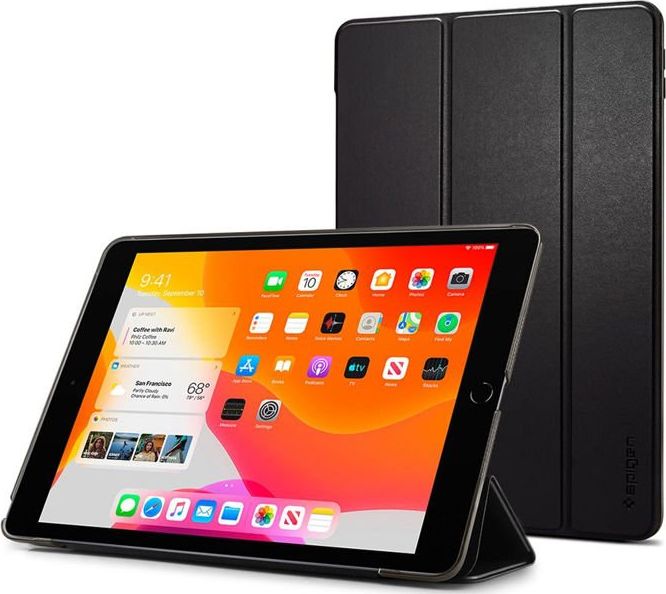 Etui na tablet Spigen Smart Fold do Apple Ipad 10.2 2019 czarne SPN904BLK (8809685622468) planšetdatora soma