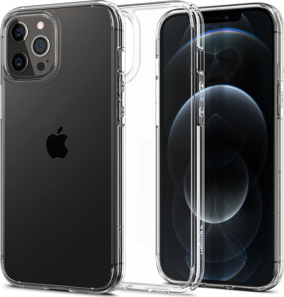 Spigen Ultra Hybrid iPhone 12 Pro Max crystal clear maciņš, apvalks mobilajam telefonam