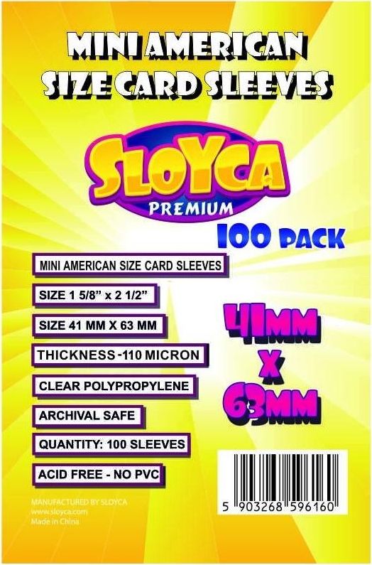 Sloyca Koszulki Mini American Premium 41x63mm (100szt) 363001 (5903268596160) galda spēle