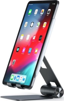 Stojak Satechi SATECHI R1 ALUMINUM HINGE HOLDER FOLDABLE STAND Black ST-R1K (879961007348) Planšetes aksesuāri