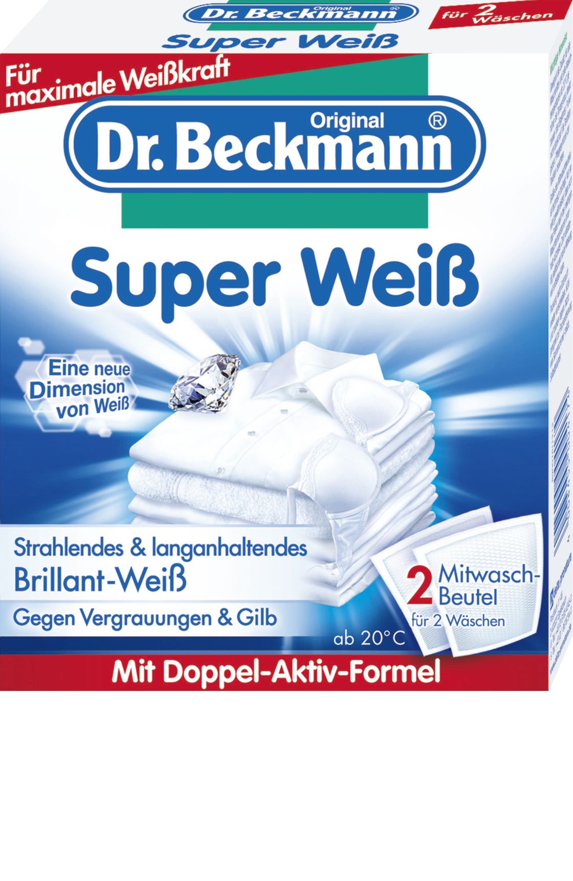 Dr.Beckmann Velas balinatajs Super White 2 x 40g 184172 Sadzīves ķīmija
