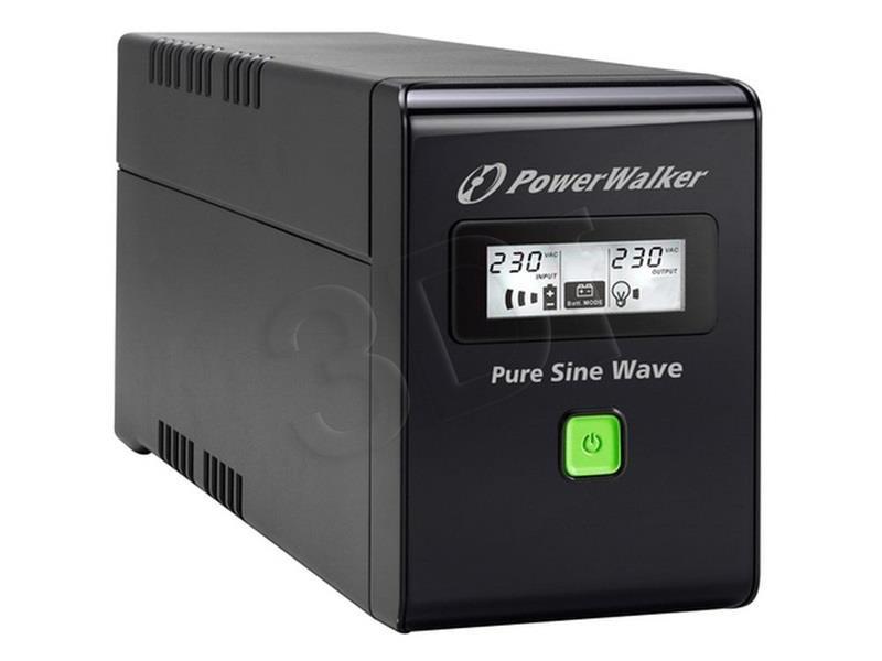 UPS POWER WALKER LINE-IN 800VA PURE SINE LCD nepārtrauktas barošanas avots UPS