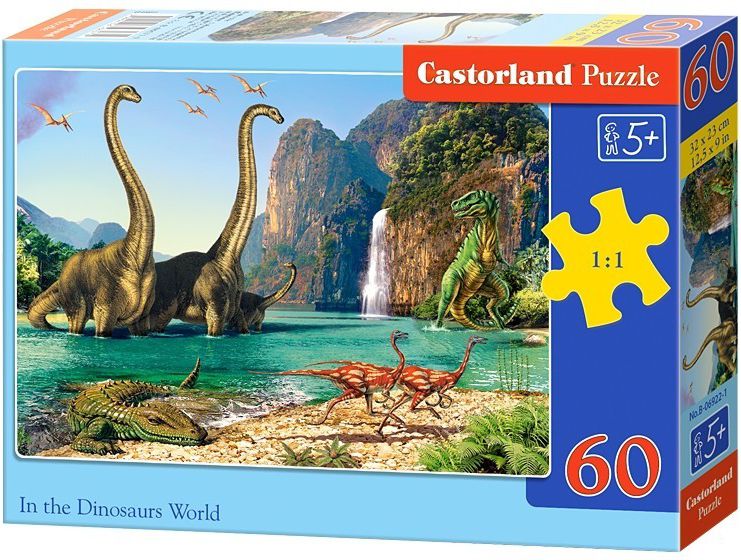 Castorland Puzzle In the world of dinosaurs 60 pieces (229448) puzle, puzzle