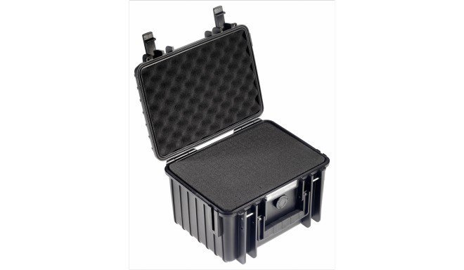 B&W Outdoor Case Type 2000 black with pre-cut foam insert soma foto, video aksesuāriem