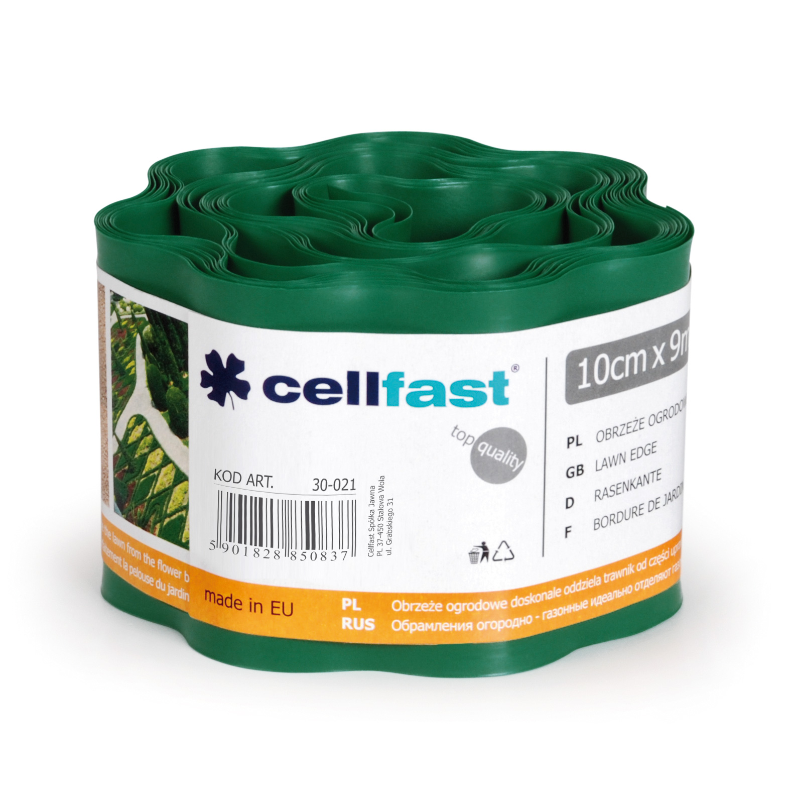 Cellfast Obrzeze ogrodowe ciemna zielen 10cm x 9m 30-021 989986 (5901828850837)