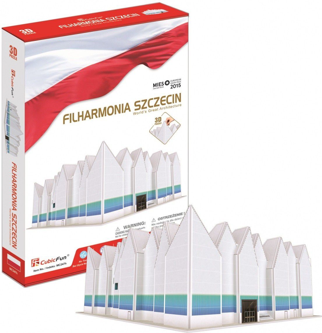 Cubicfun Puzzle 3D Filharmonia Szczecinska 98 elementow GXP-606536 (6944588202477) puzle, puzzle