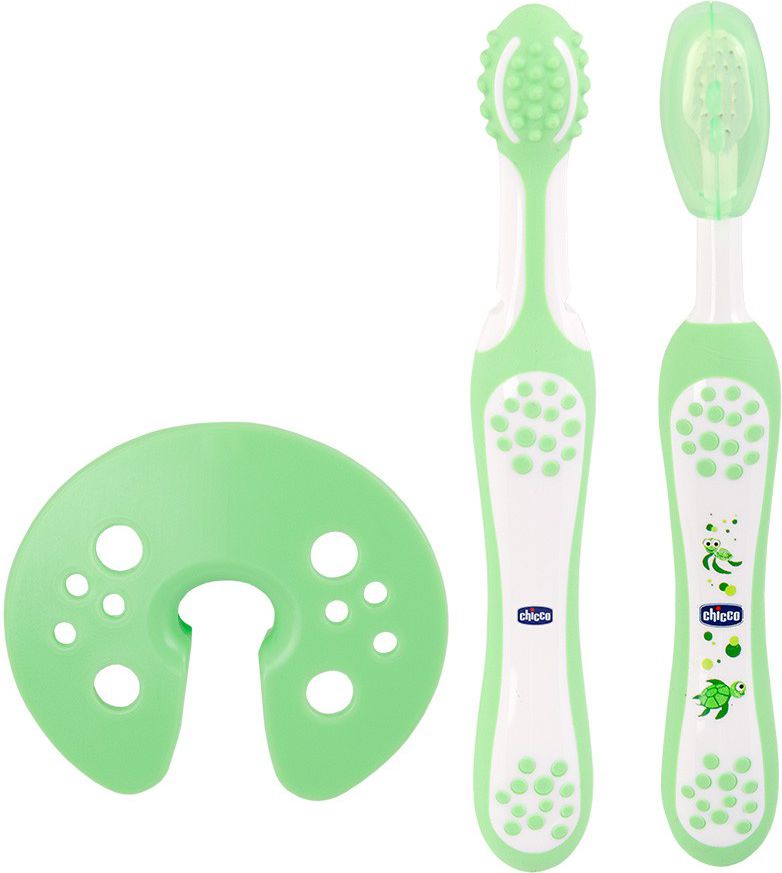 Chicco Set of toothbrushes for gums and teeth 1 pack. aksesuāri bērniem
