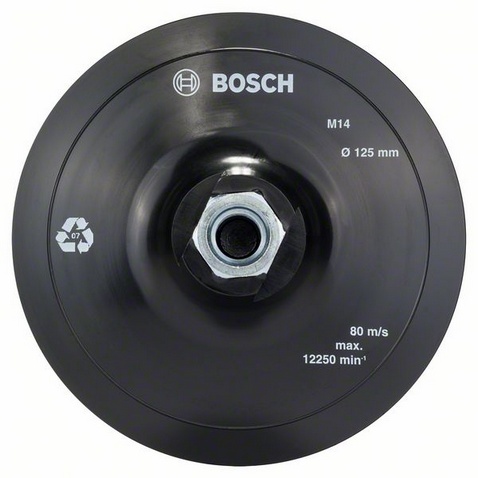 Bosch Talerz szlifierski z mocowaniem na rzepy 125mm M14 (2608601077) 2608601077 (3165140086592)