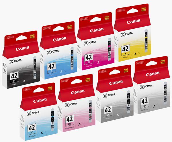 Tusz Canon CLI-42 Multi Pack (cyan, magenta, yellow, black, light gray, gray, photo magenta, photo cyan) 35120322 (4960999974194) kārtridžs