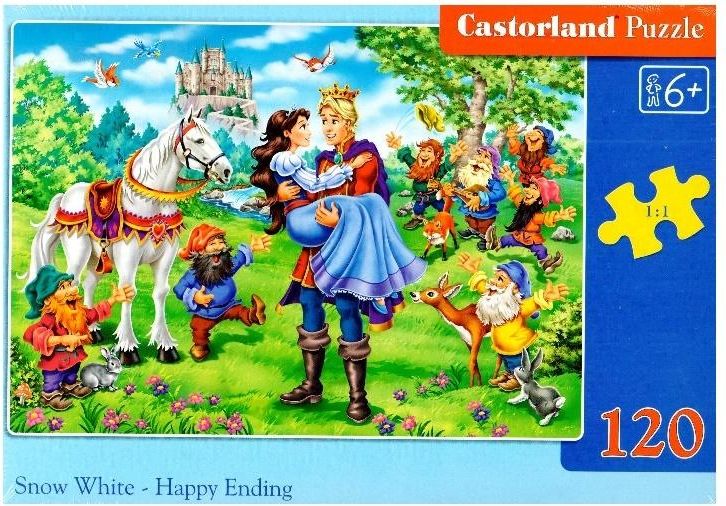 Castorland Puzzle 120 Snow White Happy Ending 290218 (5904438013463) puzle, puzzle