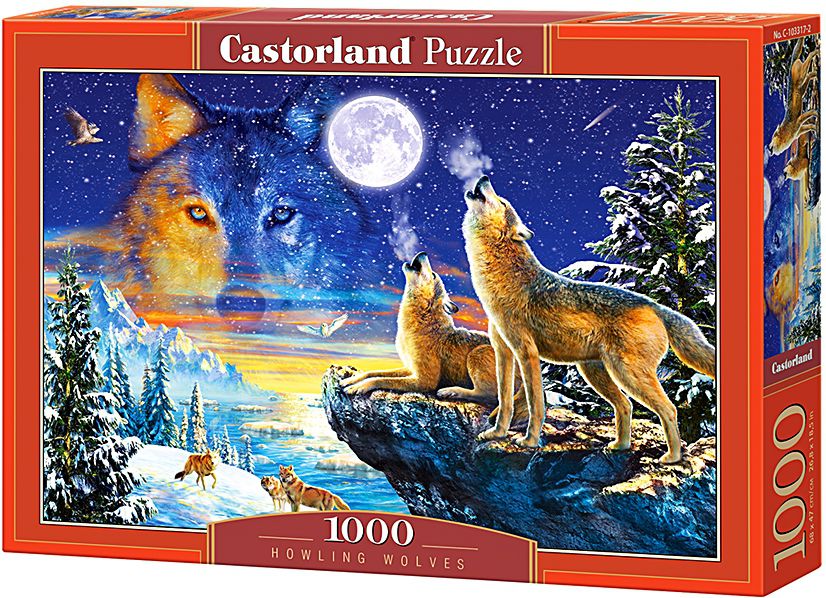 Castorland 1000 Wilki wyjace do ksiezyca - 103317 103317 (5904438103317) puzle, puzzle