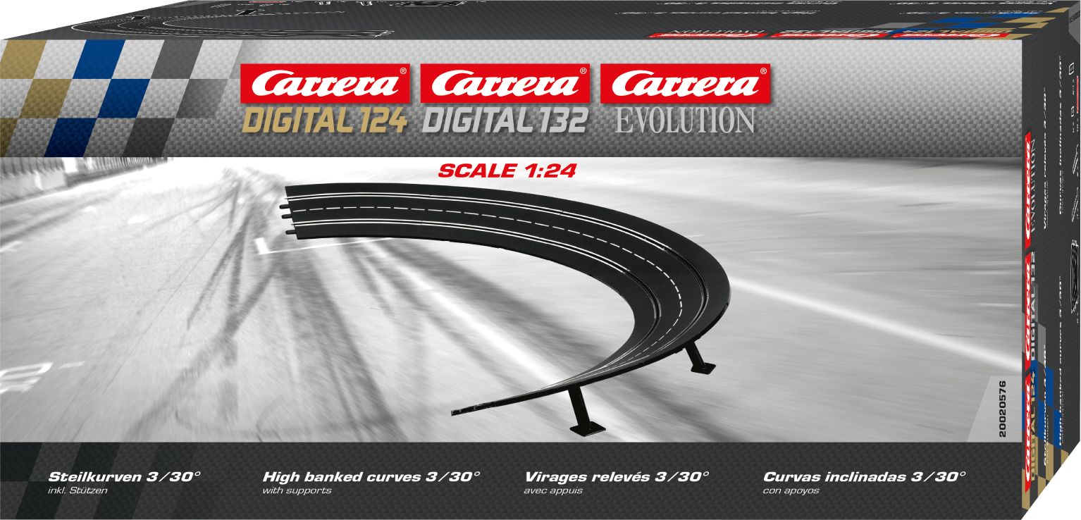 Carrera Zakret pochyly 3/30 6 szt.  (GCX3180) GCX3180 (4007486205765)