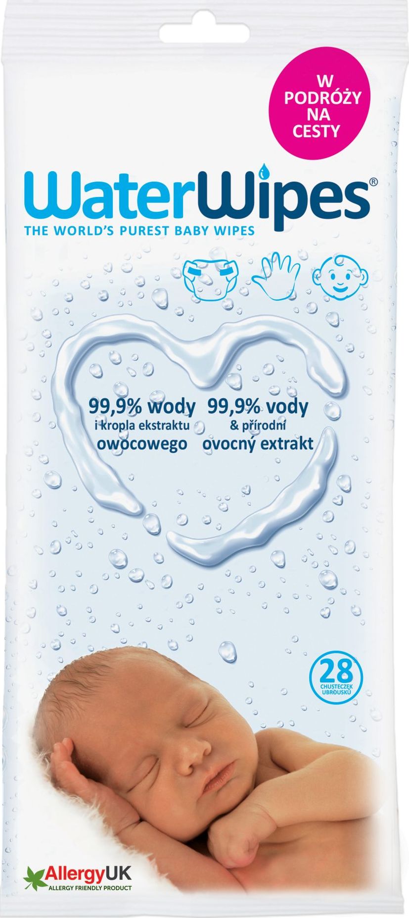 WaterWipes, Clean water wipes, 28 pcs.