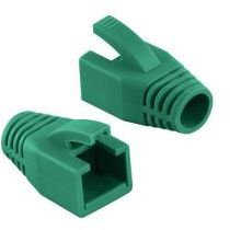 Logilink Modular RJ45 Plug Cable Boot 8mm green, 50pcs 4052792045413 tīkla iekārta