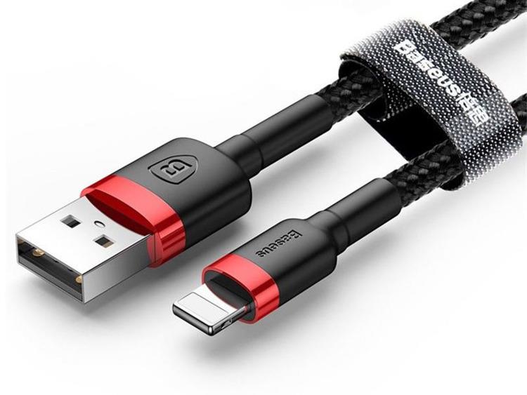 Baseus CALKLF-B09 (USB - Lightning ; 1m; black and red color) USB kabelis