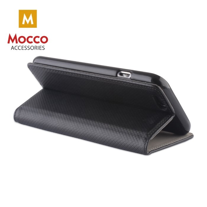 Mocco Smart Magnet Book Case Grāmatveida Maks Telefonam Samsung J320 Galaxy J3 (2016) Melns maciņš, apvalks mobilajam telefonam