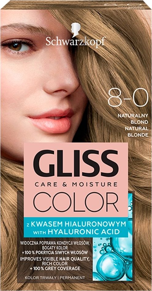 Schwarzkopf Gliss Color nr 8-0 naturalny blond 682087 (9000101262087)