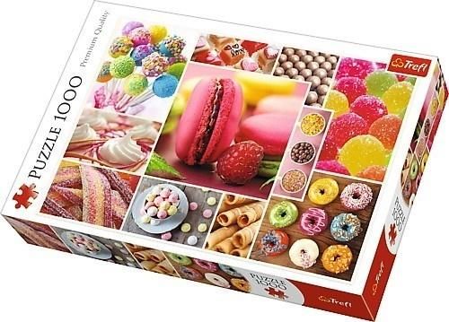 Puzzles 1000 elements Candys collage puzle, puzzle