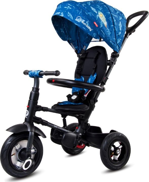 Sun Baby Folding tricycle - inflatable wheels Qplay Rito - blue UFO bērnu ratiņi