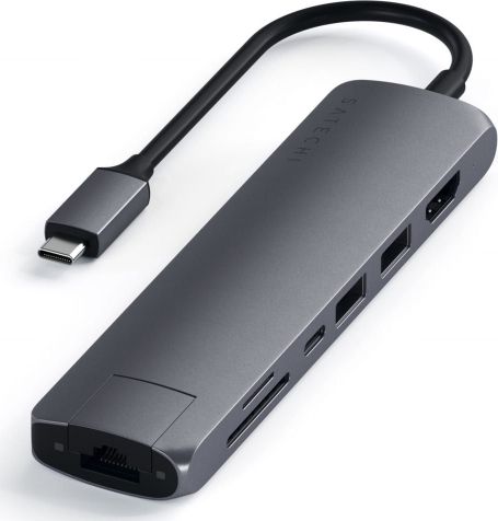 Satechi Slim Multi-port USB-C (ST-UCSMA3M) dock stacijas HDD adapteri
