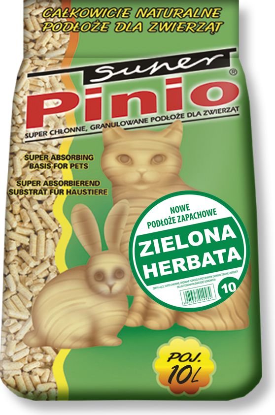 Zwirek dla kota Super Pinio Zielona herbata 10 l 5905397014584 (5905397014584) piederumi kaķiem