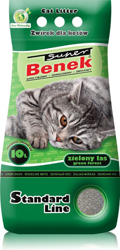 Super Benek Standard Green Forest 10l piederumi kaķiem