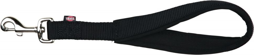 Trixie Premium Leash short - Black 2.5 cm M-XL aksesuārs suņiem