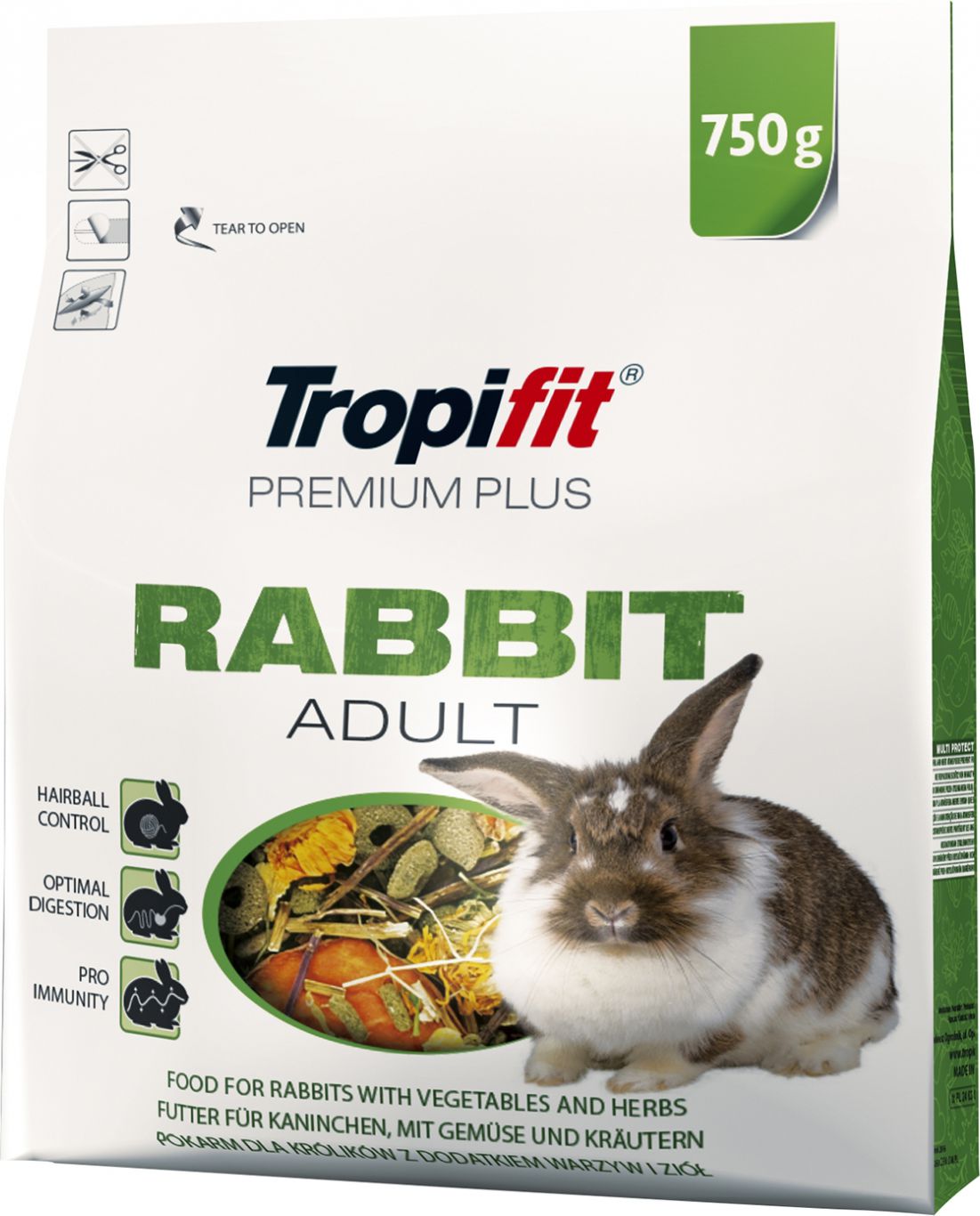 Tropical TROPIFIT PREMIUM PLUS - POKARM DLA KROLIKOW ADULT 750g 85929 (5900469504420)