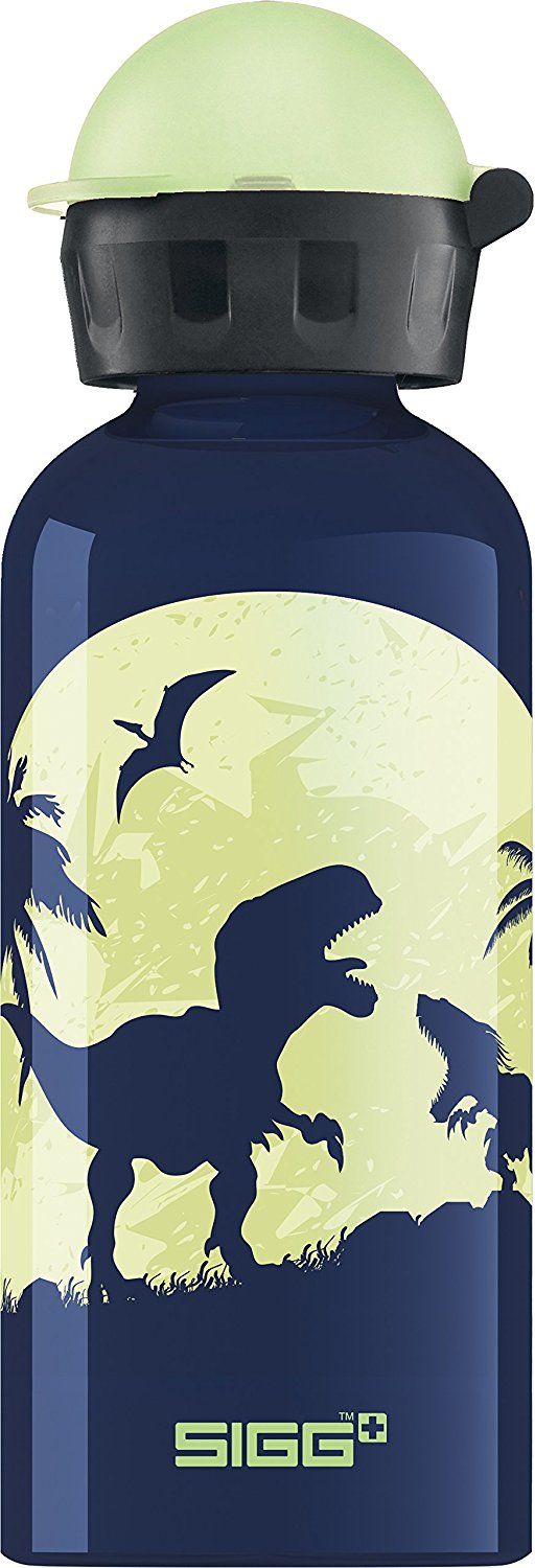 SIGG Bidon Alu KBT Glow Moon Dinos niebieski 400ml (8543.00) 8543 (4056256807524) Sporta aksesuāri