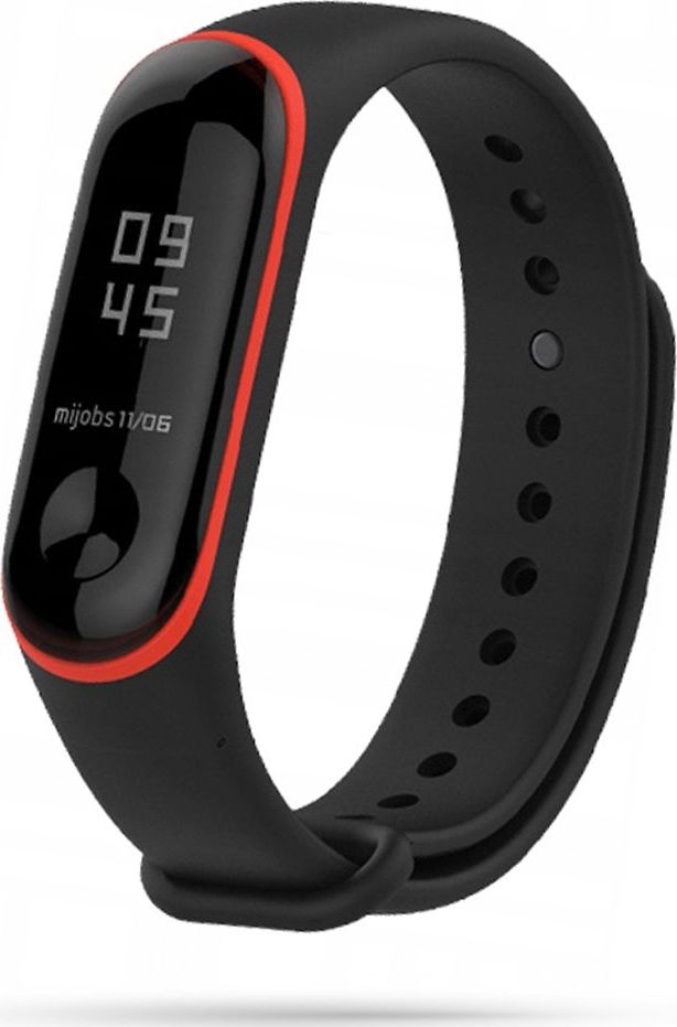 Tech-Protect watch strap Smooth Xiaomi Mi Band 3/4, black/red
