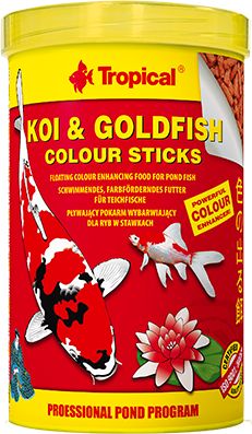 Tropical Pokarm dla rybek Koi&Goldfish Colour Sticks 11L/900g (40372) 11621 (5900469403570) zivju barība