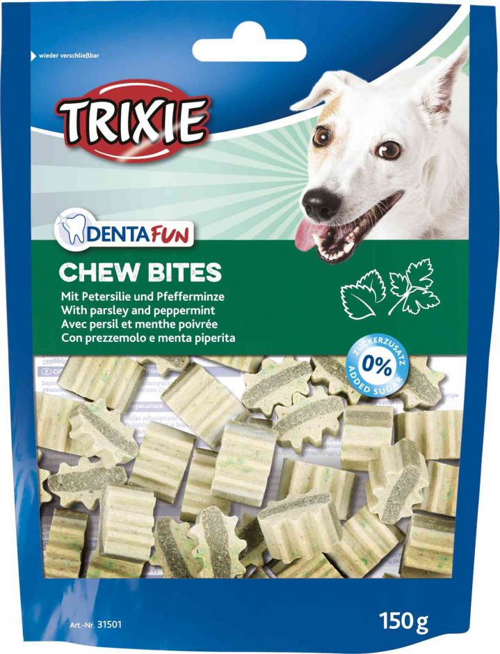 Trixie Przysmak Denta Fun Chew Bites, z pietruszka i mieta 150 g (TX-31501) TX-31501 (4053032002654)