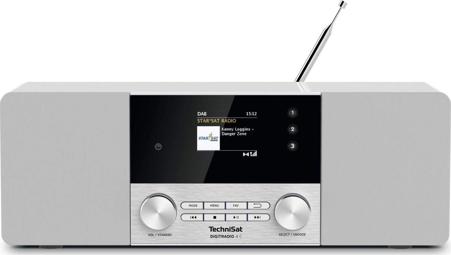 TechniSat DIGITRADIO 4 C (black / silver, DAB +, FM, Bluetooth) radio, radiopulksteņi