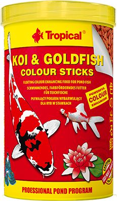 Tropical Koi&Goldfish Colour Sticks - worek 1000 ml/90 g TR-40354 (5900469403549) zivju barība