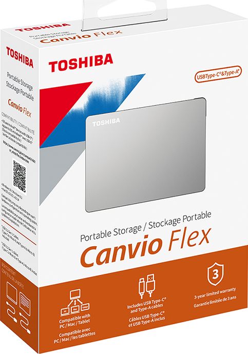 TOSHIBA Canvio Flex 2TB 2.5i USB-C HDD Ārējais cietais disks