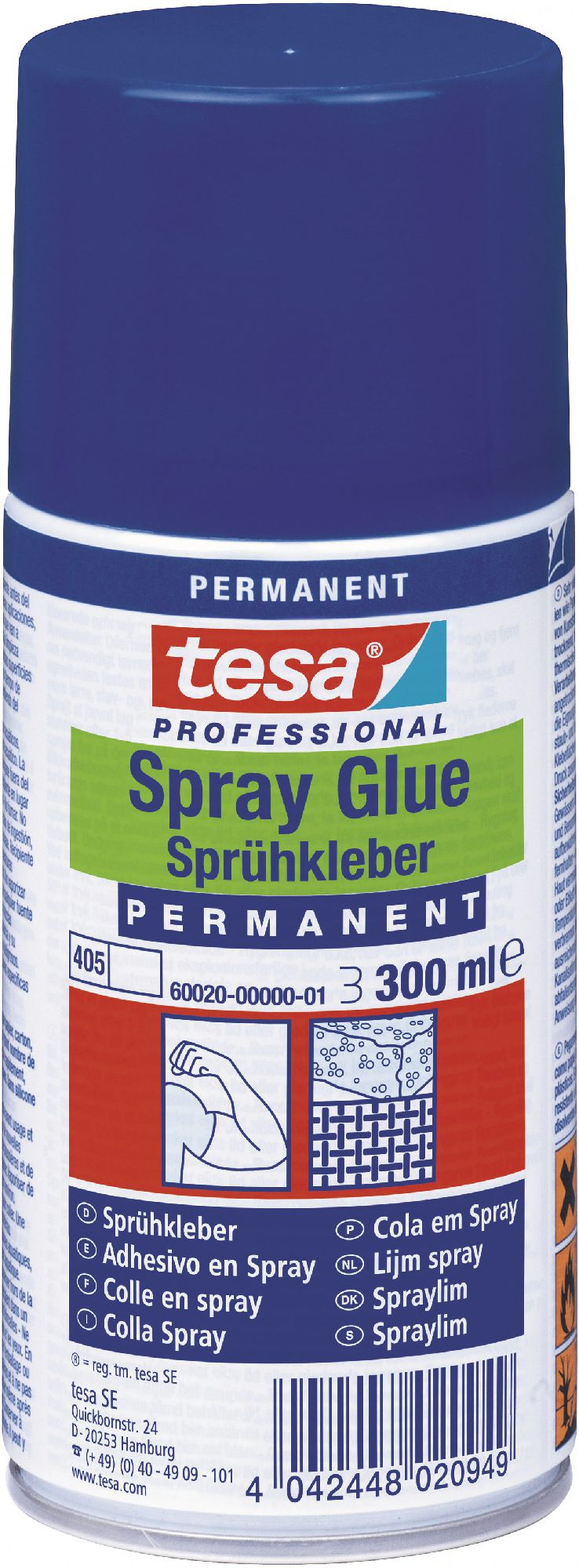 Tesa Klej w sprayu 300ml (60020-00000-01) biroja tehnikas aksesuāri