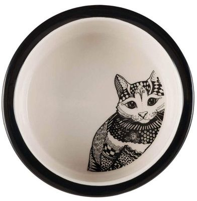 Trixie Ceramic Cat Bowl in Dots 0.3l piederumi kaķiem