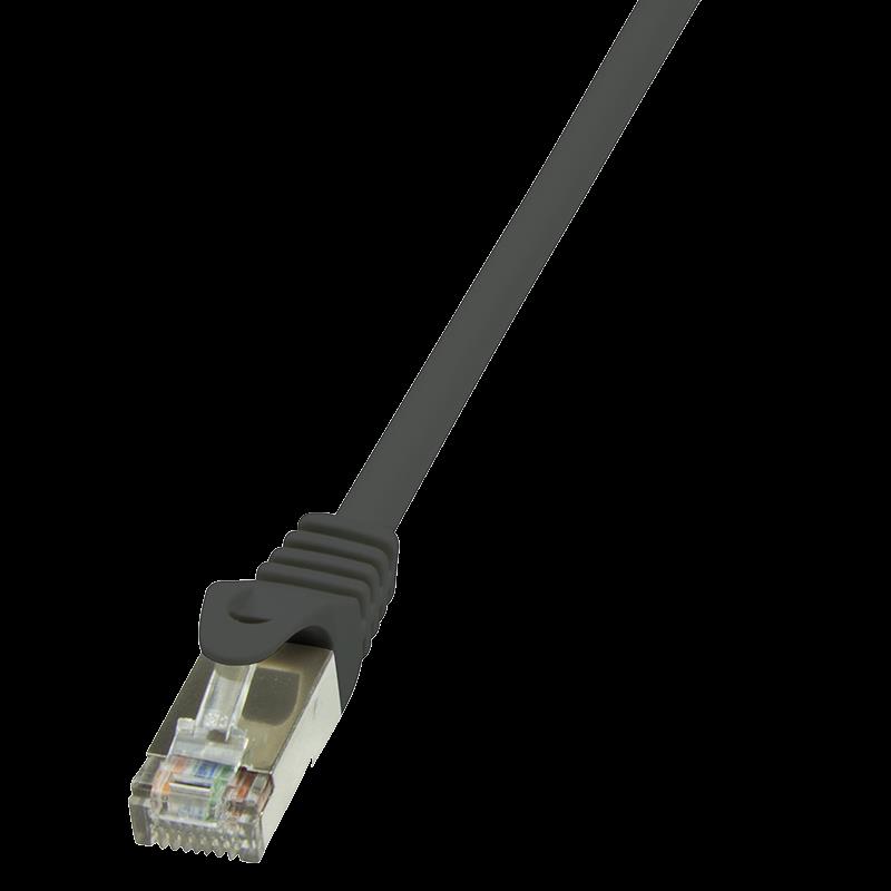 LOGILINK - Patchcord Cat.5e F/UTP 3,00m black tīkla kabelis