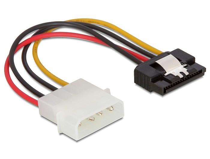Delock Cable Power SATA HDD > Molex 4 pin male with metal clip straight 15cm kabelis datoram