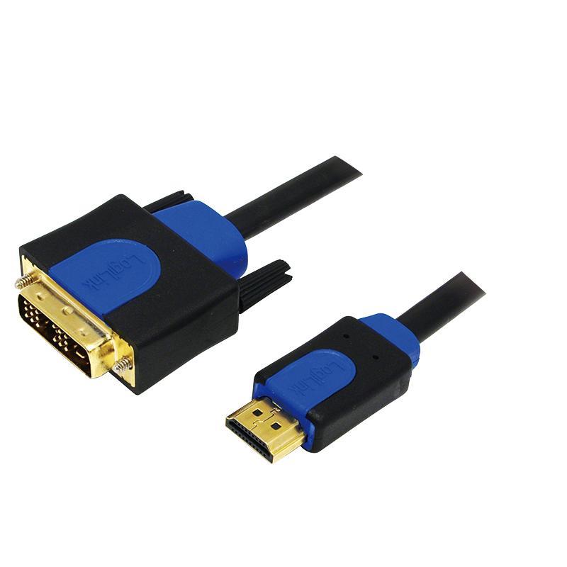 LOGILINK - Cable HDMI-DVI High Quality 10m kabelis video, audio