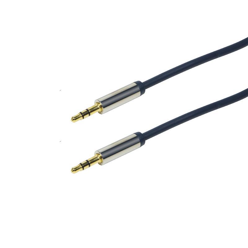 LOGILINK - Audio Cable 3.5 Stereo M/M, straight, 1.00 m, blue kabelis video, audio