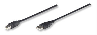 Manhattan Extension Cable USB 2.0 A-B M/M 3m Black USB kabelis