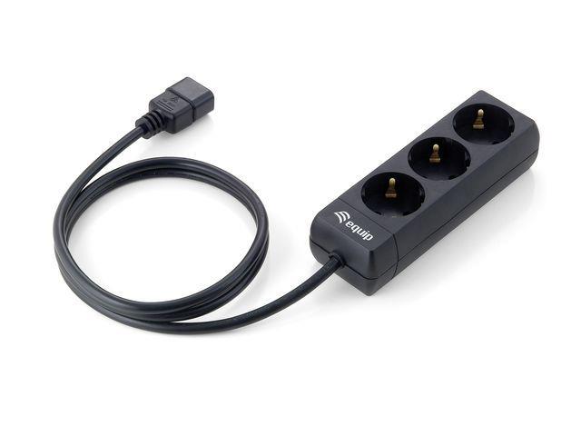 Equip power strip 3 sockets for UPS system IEC connector elektrības pagarinātājs