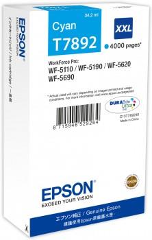 Ink Epson cyan T7892 | 34 ml | WF-5110DW/WF-5190DW/WF-5620DWF/WF-5690DWF kārtridžs