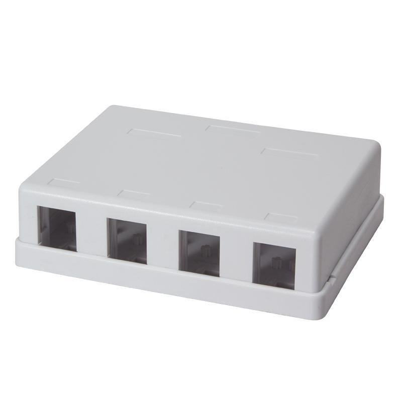 LOGILINK- Keystone Surface Mount Box 4 port UTP, white, blank adapteris